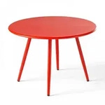 Oviala Garten-Loungetisch,, Rot, Metall, 1, 1-Sitzer, Rund,Rund, rund, 40x30x40...