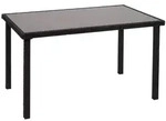 MCW Poly-Rattan, Schwarz, Kunststoff, rechteckig, 120x71x75 cm, Gartenm&ouml;bel,