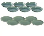 Leonardo Living Tafelservice, Gr&uuml;n, Keramik, 12-teilig, 2x2x2 cm, Essen & Trinken,