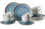 Ritzenhoff Breker Kaffeeservice, Blau, Grau, Keramik, 18-teilig, Rund, 20.5x22x28 cm,