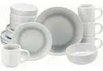 Creatable Kombiservice Nordic Fjord Ice, Wei&szlig;, Grauwei&szlig;, Keramik, 16-teilig, 300