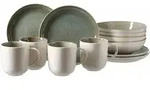 Ritzenhoff Breker Fr&uuml;hst&uuml;cks-Set, Gr&uuml;n, Keramik, 12-teilig, 21.5x22x33.5 cm, Essen