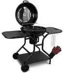 Deluke Kugelgrill, Schwarz, Metall, 132x90x62 cm, Grills & Outdoor-K&uuml;chen,