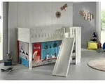 Vipack Spielbett, Wei&szlig;, Holz, Kiefer, massiv, Tier, H&ouml;he ca. 20 cm, 90x200 cm,