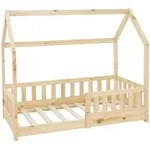 Ml-Design Kinderbett, Natur, Holz, Kiefer, Rechteckig, 70x140 cm, Kinder- &
