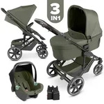 ABC Design Kinderwagenset Sierra All in One, Smaragdgr&uuml;n, Textil, 6-teilig,