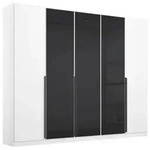 Rauch M&ouml;bel Dreht&uuml;renschrank, Anthrazit, Wei&szlig;, Holzwerkstoff, 3 F&auml;cher,