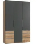Mid.you Dreht&uuml;renschrank Wimex Level 36A, Graphit, Eiche, Holzwerkstoff, 4 F&auml;cher,