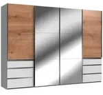 Mid.you Schwebet&uuml;renschrank Wimex Level 36A, Wei&szlig;, Eiche, Holzwerkstoff, 3 F&auml;cher,