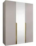 Mirjan24 Dreht&uuml;renschrank, Kaschmir, Gold, Kunststoff, Rechteckig, 150x202x52...