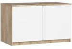 Akord Kleiderschrank, Sonoma Eiche, Wei&szlig;, Holzwerkstoff, Nachbildung, Holz...