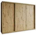 Masseno Schwebet&uuml;renschrank, Eiche Artisan, Gold, Holzwerkstoff, 9 F&auml;cher, 4