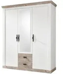 Furn.Design Kleiderschrank, Wei&szlig;, Pinien, Holzwerkstoff, Nachbildung,Pinie, 3