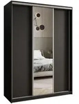 Masseno Schwebet&uuml;renschrank, Schwarz, Holzwerkstoff, 9 F&auml;cher, 4 Schubladen,