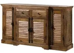 Massivmoebel24 Sideboard, Dunkelbraun, Holz, Echtholz,Mangoholz, 3 F&auml;cher, 2