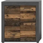 Mid.you Highboard Jam, Anthrazit, Natur, Kunststoff, 2 F&auml;cher, 80x88x35 cm,...