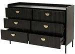 MCW Kommode, Schwarz, Holz, Eukalyptusholz, 120x80x44 cm, Wohnzimmer, Kommoden &