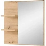 Wandspiegel Bari, Eiche Artisan, Glas, Holzwerkstoff, rechteckig, 78x80x17 cm,