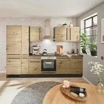 P & B K&uuml;chenblock, Anthrazit, Eiche Artisan, Holzwerkstoff, 1 Schublade(n),1