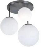 Led, Silber, Glas, Rund, F, 46.5x44x46.5 cm, Lampen & Leuchten, LED Beleuchtung,