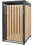 Ml-Design M&uuml;lltonnenbox, Natur, Metall, 240 L, Rechteckig, 80x116.3x68 cm,