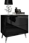 Lookway Nachttisch, Schwarz, Holzwerkstoff, 55x55x37 cm, Schlafzimmer,...