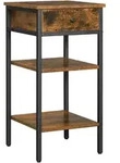 Boxxx Beistelltisch, Braun, Schwarz, Metall, Holzwerkstoff, 1 Schublade(n)