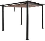 MCW Pergola, Taupe, Textil, 300x240x300 cm, Sonnen- & Sichtschutz, Pavillons &
