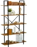 CARO-M&ouml;bel Regal, Wildeiche, Holzwerkstoff, Vintage, 105x178x34 cm, Wohnzimmer,