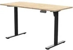 Mid.you Schreibtisch, Eiche, Holzwerkstoff, rechteckig, S&auml;ule, 60x72.7-117.2x138 cm,