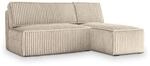 Masseno Ecksofa, Creme, Kunststoff, 3-Sitzer, L-Form,L-Form, 200x140 cm, Wohnzimmer,