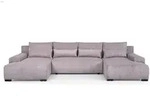 Beautysofa Wohnlandschaft, Rosa, Metall, U-Form, 350x85x186 cm, Wohnzimmer,...