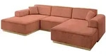Altdecor Wohnlandschaft, Koralle, Textil, 4-Sitzer, U-Form, 301x80x165 cm,