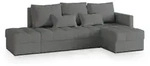 Masseno Ecksofa, Grau, Holz, 4-Sitzer, L-Form,L-Form, 262x143 cm, Wohnzimmer,...