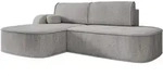 Mirjan24 Ecksofa, Hellgrau, Kunststoff, 4-Sitzer, Ottomane links,L-Form,...