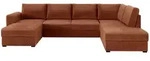 Mirjan24 Wohnlandschaft, Orange, Holz, 7-Sitzer, U-Form,Rechteckig, 305x85x188...