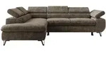 MKS Ecksofa, Braun, Metall, 3-Sitzer, L-Form, 273x208 cm, Oeko-Tex&reg;, Wohnzimmer,
