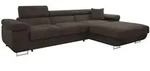 Mirjan24 Ecksofa, Dunkelbraun, Textil, 5-Sitzer, rechts montierbar,Rechteckig,