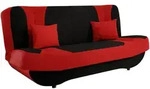 Mirjan24 Schlafsofa, Schwarz, Rot, Kunststoff, 3-Sitzer, Rechteckig, 190x94x90...