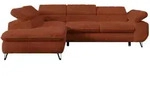 MKS Ecksofa, Orange, Metall, 3-Sitzer, L-Form,L-Form, 273x208 cm, Oeko-Tex&reg;,