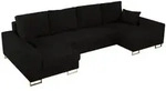 MKS Wohnlandschaft, Schwarz, Metall, 5-Sitzer, U-Form, 312x85x138 cm, Wohnzimmer,