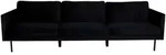 Livetastic 3-Sitzer-Sofa, Schwarz, Textil, 260x78x80 cm, Wohnzimmer, Sofas &...