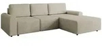 Mirjan24 Ecksofa, Beige, Kunststoff, 5-Sitzer, L-Form,Rechteckig, 258x168 cm,