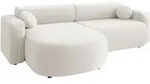Mirjan24 Ecksofa, Creme, Kunststoff, 5-Sitzer, L-Form,L-Form, 252x150 cm, Wohnzimmer,