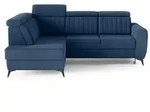 Beautysofa Eckschlafsofa, Dunkelblau, Textil, L-Form,L-Form, 268x204 cm,...