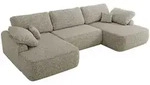 MKS Wohnlandschaft, Beige, Kunststoff, 6-Sitzer, U-Form, 370x100x187 cm,...