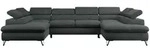 MKS Wohnlandschaft, Dunkelgrau, Metall, 6-Sitzer, U-Form, 346x76x208 cm, Oeko-Tex&reg;,