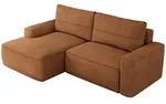 MKS Ecksofa, Orange, Textil, 3-Sitzer, L-Form,L-Form, 233x144 cm, Oeko-Tex&reg;,