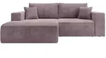 Selsey Ecksofa, Flieder, Textil, 3-Sitzer, Ottomane links, L-Form,L-Form,...