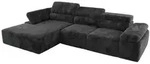 MKS Ecksofa, Dunkelgrau, Kunststoff, 5-Sitzer, L-Form,L-Form, 296x174 cm, Oeko-Tex&reg;,